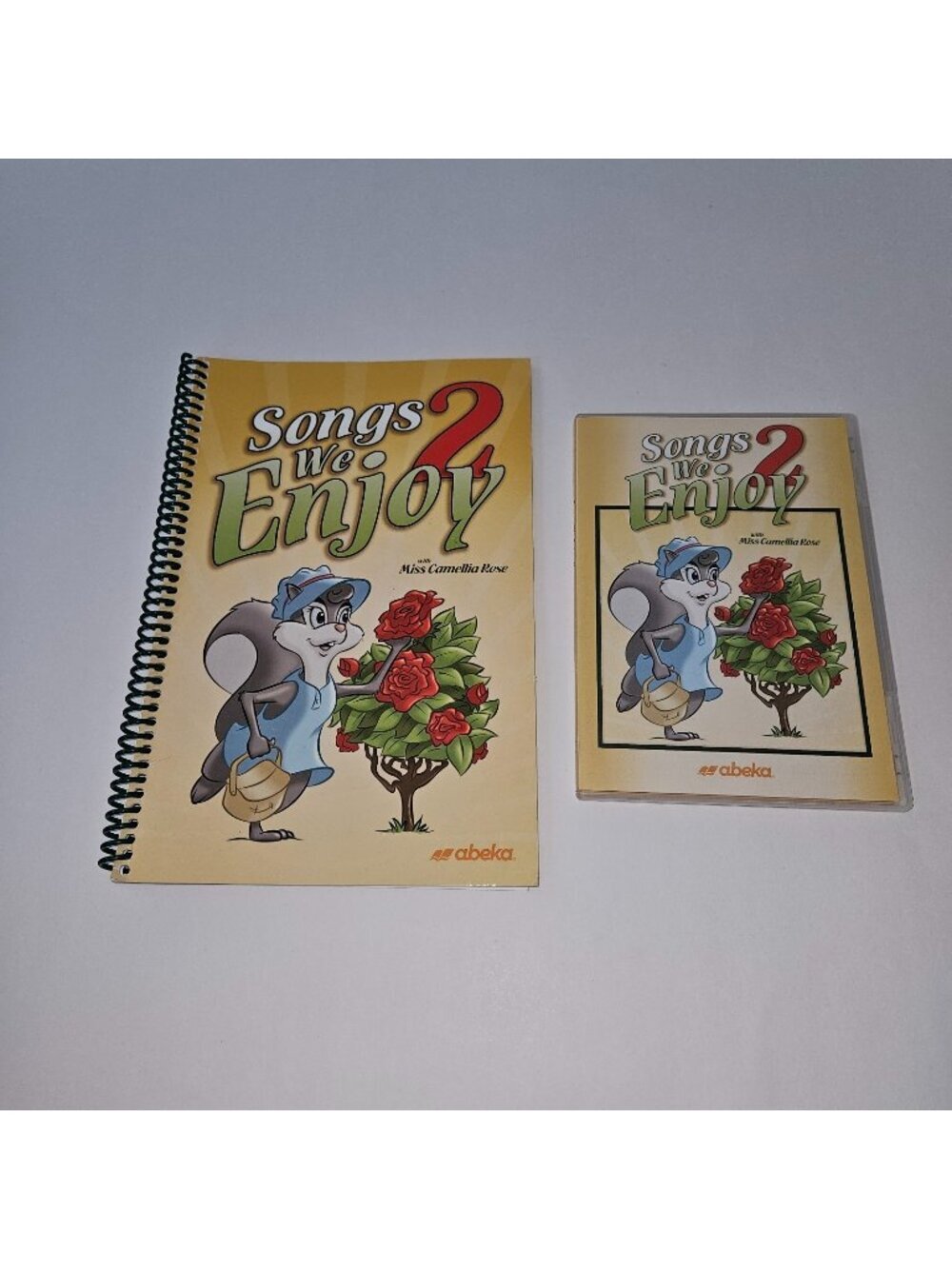 Abeka Songs We Enjoy 2 Miss Camellia Rose Spiral Bound Sheet Music Book CD Lot